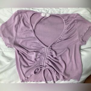 Blush Women's Lilac Ruched Crop Top